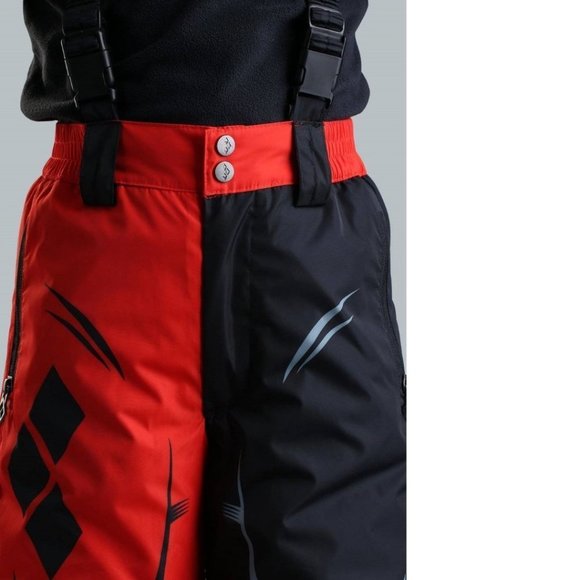 *Snow Pants sz 4 DC Comics Harley Batman Black Red Waterproof Zip Winter Girls - Picture 2 of 7